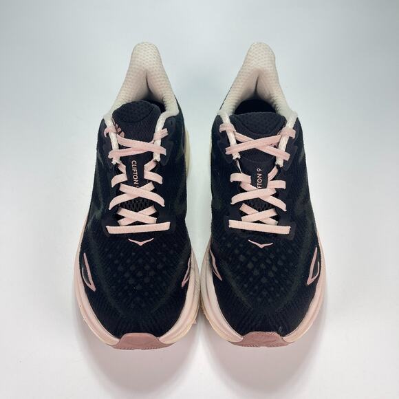 Hoka One One Clifton 9 Black Pink Running Shoes 1127896 ONQ Women’s Size 8.5B - Picture 3 of 11